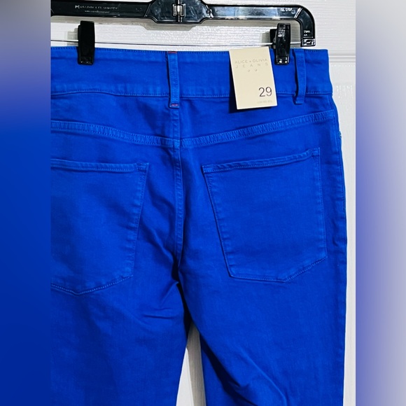 ALICE + OLIVIA Stacey Low Rise Bell Jean in Royalty (Sz 29). NWT. RETAIL 295 - Picture 9 of 14